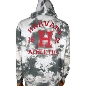 Women's Harvard University  VE RI‎ TAS Gray Tye Dyed Zip Hoodie Sweatshirt Sz L